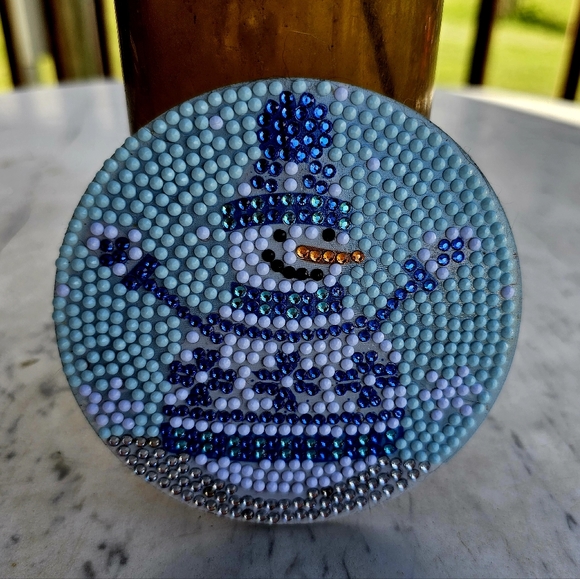 Snowman with Sweater Christmas Coaster Gift Decoration X Mas Holiday - Picture 2 of 5